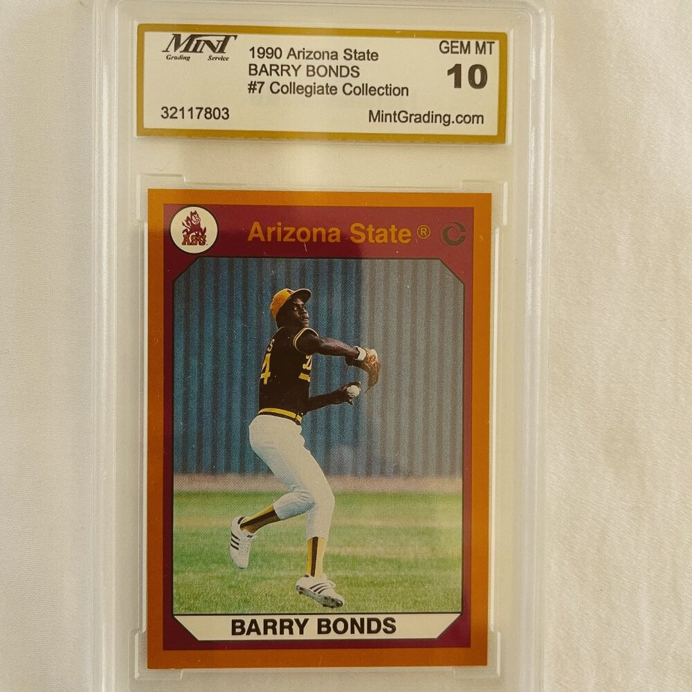 1990 Arizona State BARRY BONDS. Collegiate Collection. GEM MT 10